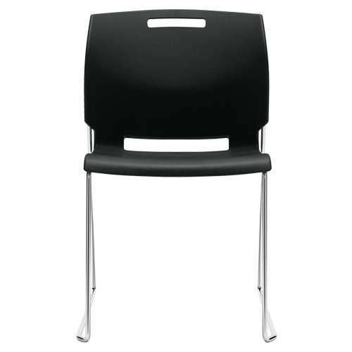 Chair, Plastic, 32-1/2" High, 300 lbs. Capacity, Black Waymarc Industries Inc