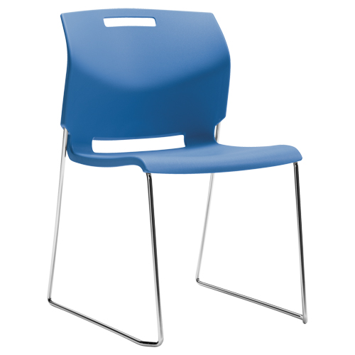 Chair, Plastic, 32-1/2" High, 300 lbs. Capacity, Blue Waymarc Industries Inc
