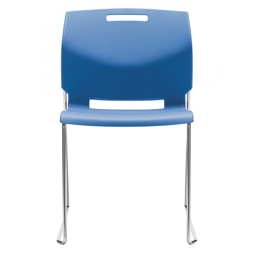 Chair, Plastic, 32-1/2" High, 300 lbs. Capacity, Blue Waymarc Industries Inc