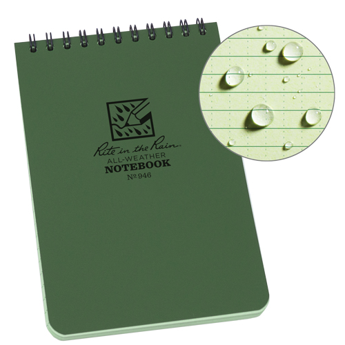Pocket Top-Spiral Notebook, Soft Cover, Green, 100 Pages, 4" W x 6" L Waymarc Industries Inc