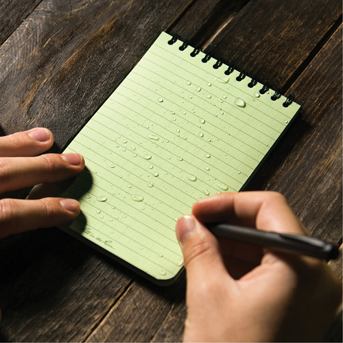 Pocket Top-Spiral Notebook, Soft Cover, Green, 100 Pages, 4" W x 6" L Waymarc Industries Inc