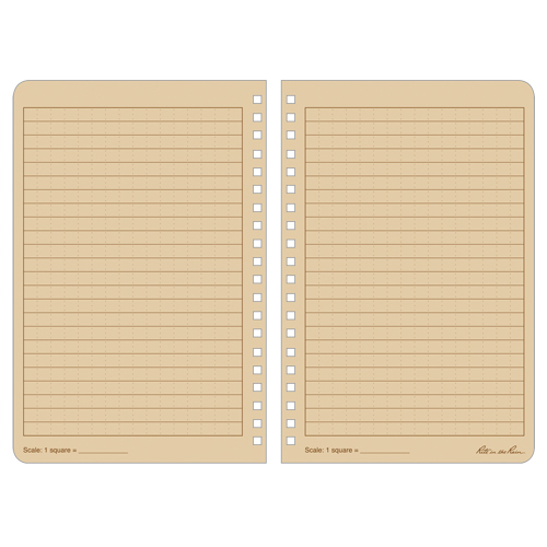 Carnet de notes de poche &agrave; spirale lat&eacute;rale, Couverture souple, Havane, 64 Pages, 4-5/8" , 7"  Waymarc Industries Inc