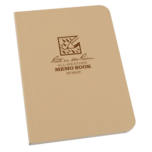 Memo Book, Soft Cover, Tan, 112 Pages, 3-1/2" W x 5" L Waymarc Industries Inc