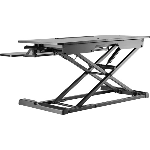 Poste de travail assis-debout Goya, Mod&egrave;le de bureau, 22" h x 31-1/2" la x 24" p, Noir Waymarc Industries Inc