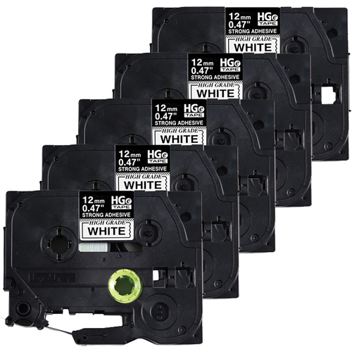 Laminated Tape, 12 mm x 8 m, Black on White Waymarc Industries Inc