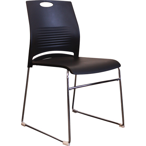 Activ Series Stacking Chairs, Plastic, 23" High, 275 lbs. Capacity, Black Waymarc Industries Inc
