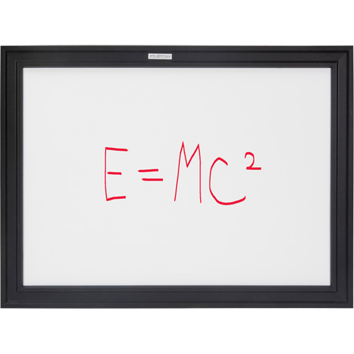 Black MDF Frame Whiteboard, Dry-Erase/Magnetic, 24" W x 18" H Waymarc Industries Inc