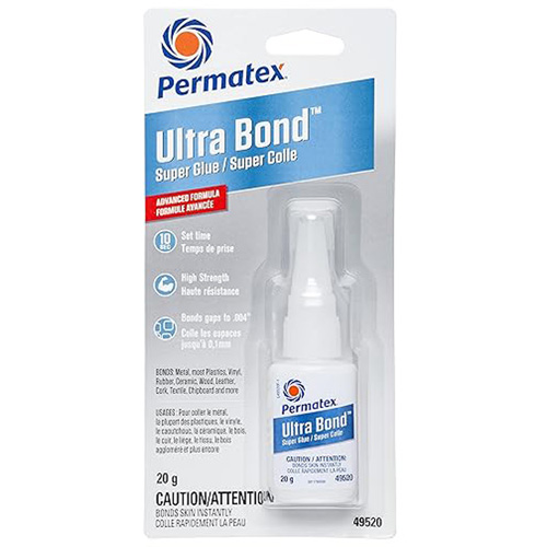 Super colle adh&eacute;sive Ultra Bond &agrave; s&eacute;chage rapide, 20 g, Bouteille, Transparent Waymarc Industries Inc
