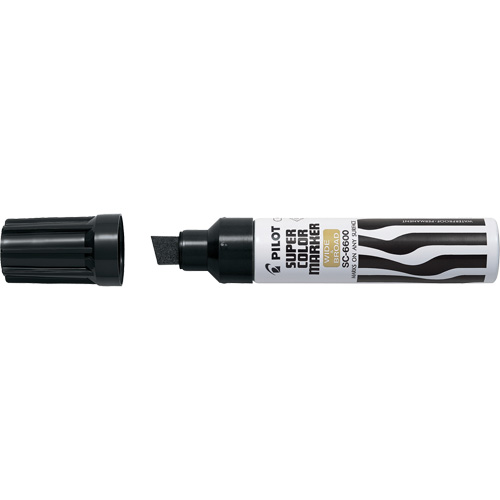 Super Colour Jumbo Permanent Marker, Black, Chisel Tip Waymarc Industries Inc