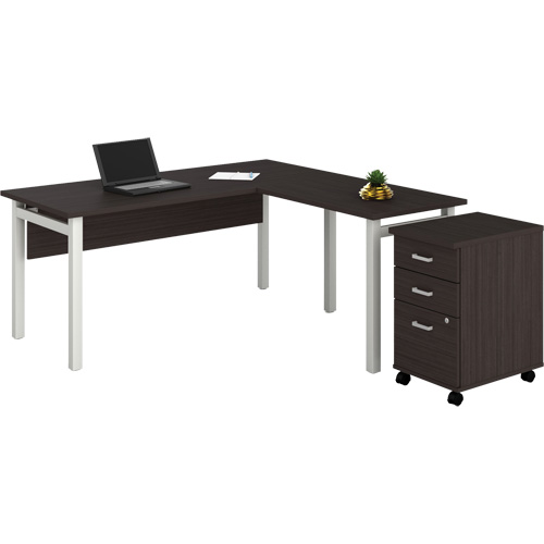 Newland "L" Shaped Desk with Pedestal Waymarc Industries Inc