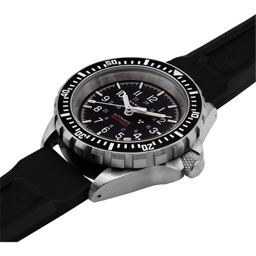 Large Diver's Automatic Watch, Digital, Battery Operated, 41 mm, Black Waymarc Industries Inc