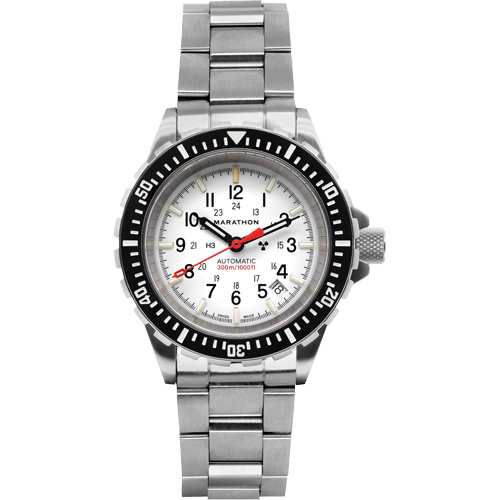 Arctic Edition Large Diver's Automatic GSAR Watch with Stainless Steel Bracelet, Digital, Battery Operated, 41 mm, Silver Waymarc Industries Inc
