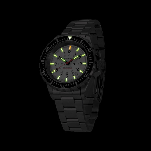 Arctic Edition Large Diver's Automatic GSAR Watch with Stainless Steel Bracelet, Digital, Battery Operated, 41 mm, Silver Waymarc Industries Inc
