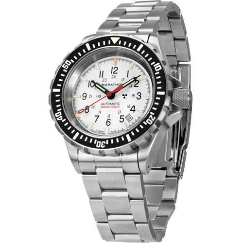 Arctic Edition Large Diver's Automatic GSAR Watch with Stainless Steel Bracelet, Digital, Battery Operated, 41 mm, Silver Waymarc Industries Inc