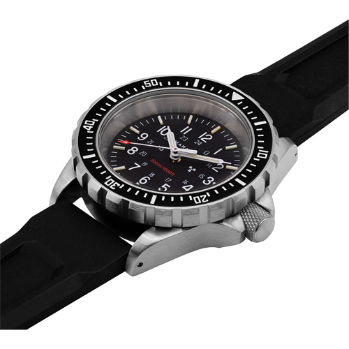 Large Diver's Quartz Watch, Digital, Battery Operated, 41 mm, Black Waymarc Industries Inc