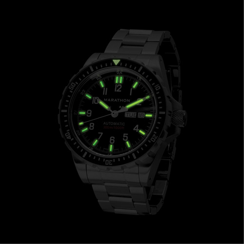 Jumbo Day/Date Automatic Watch with Stainless Steel Bracelet, Digital, Battery Operated, 46 mm, Silver Waymarc Industries Inc