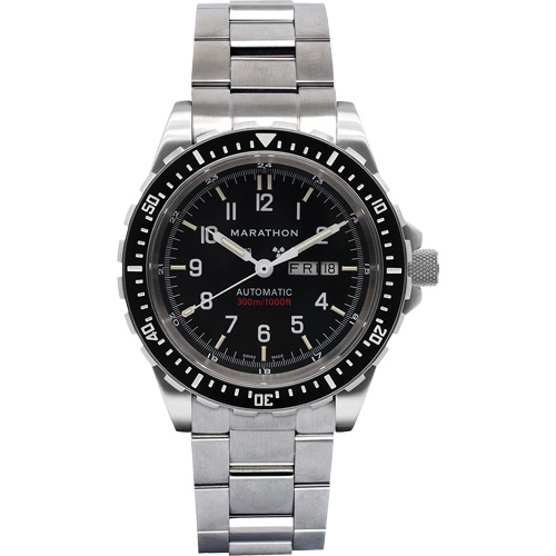 Jumbo Day/Date Automatic Watch with Stainless Steel Bracelet, Digital, Battery Operated, 46 mm, Silver Waymarc Industries Inc