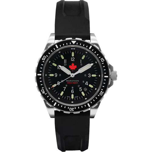 Red Maple Jumbo Diver's Quartz Watch, Digital, Battery Operated, 46 mm, Black Waymarc Industries Inc