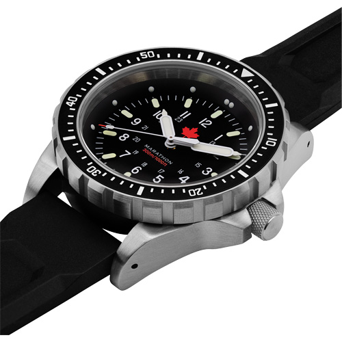 Red Maple Jumbo Diver's Quartz Watch, Digital, Battery Operated, 46 mm, Black Waymarc Industries Inc