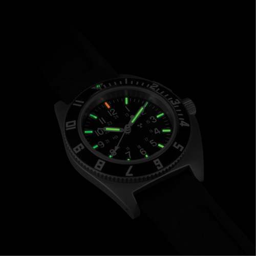 Steel Navigator Watch on 3-Piece Rubber Strap Kit, Digital, Battery Operated, 41 mm, Black Waymarc Industries Inc