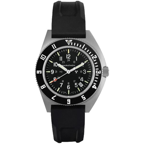 Steel Navigator with Date on Black 3-Piece Rubber Strap Kit, Digital, Battery Operated, 41 mm, Black Waymarc Industries Inc