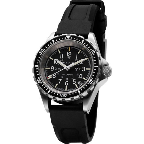 Steel Navigator with Date on Black 3-Piece Rubber Strap Kit, Digital, Battery Operated, 36 mm, Black Waymarc Industries Inc