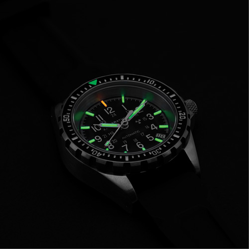 Jumbo Diver/Pilot's Automatic Chronograph Watch, Digital, Battery Operated, 46 mm, Black Waymarc Industries Inc