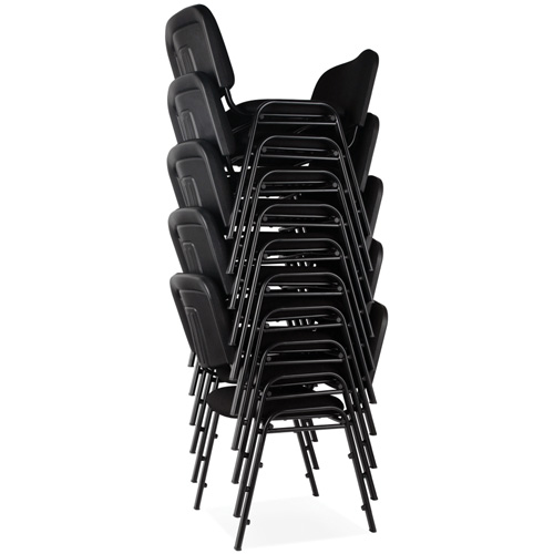 Chaises empilables, Tissu, Hauteur 32", Capacit&eacute; 250 lb, Noir Waymarc Industries Inc
