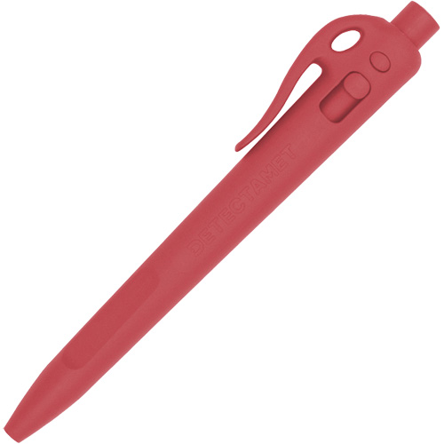 Stylo &agrave; bille d&eacute;tectable avec agrafe, Rouge, 1 mm, R&eacute;tractable Waymarc Industries Inc