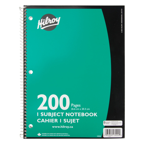 1 Subject Spiral Notebook Waymarc Industries Inc
