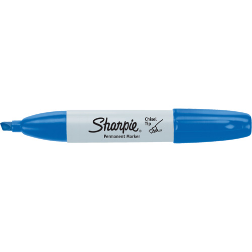 Marqueur permanent, Bleu, Pointe Ciseau Waymarc Industries Inc