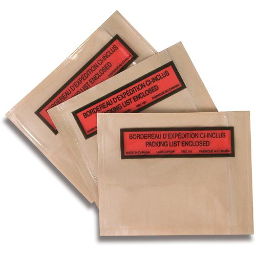 Packing List Envelopes, 5-1/2" L x 4-1/2" W Waymarc Industries Inc