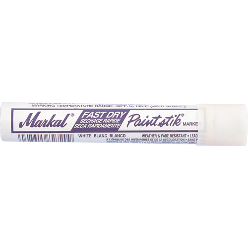 B&acirc;tons de peinture Paintstik &agrave; s&eacute;chage rapide 50° &agrave; 150°F, B&acirc;ton plein, Blanc Waymarc Industries Inc