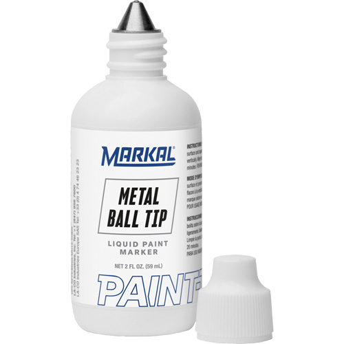 Marqueur Paint-Riter avec pointe en bille m&eacute;tallique, Liquide, Blanc Waymarc Industries Inc