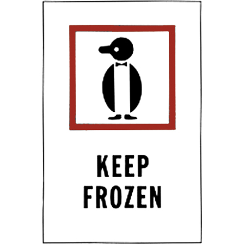 "Keep Frozen" Special Handling Labels, 6" L x 4" W, Red on White Waymarc Industries Inc