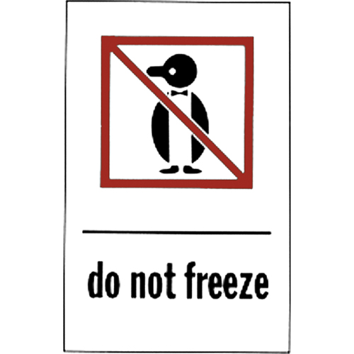 "Do Not Freeze" Special Handling Labels, 6" L x 4" W, Red on White Waymarc Industries Inc