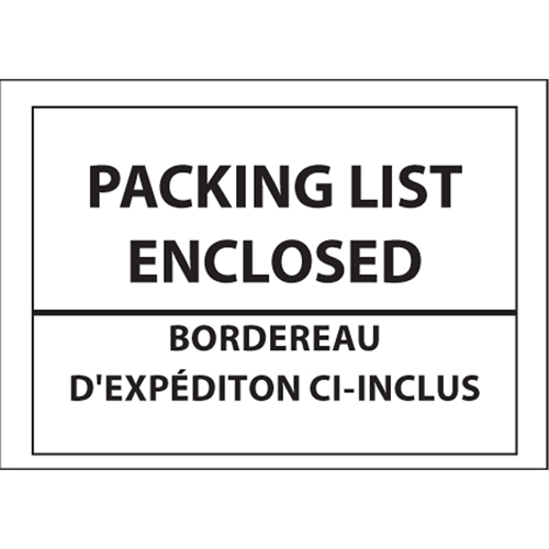 Packing List Envelopes, 4" L x 5" W, Backloading Style Waymarc Industries Inc