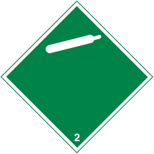 TDG Shipping Labels, Class 2, Gases, Paper Waymarc Industries Inc