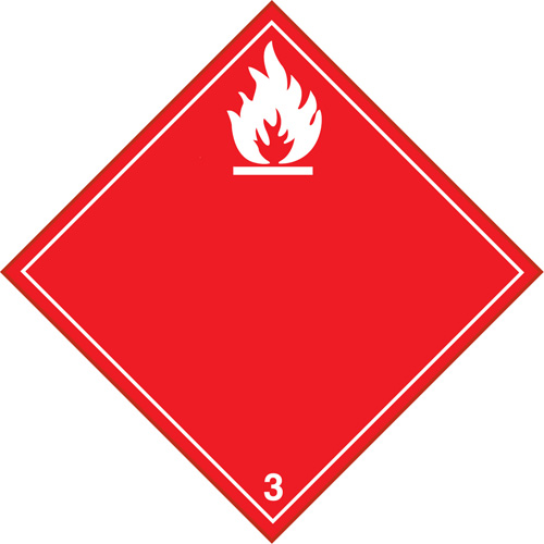 &eacute;tiquettes d'exp&eacute;dition TMD, Classe 3, Liquides inflammables, Vinyle Waymarc Industries Inc