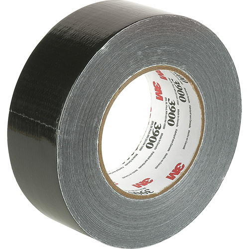 Economy Grade Coloured Duct Tape 3900, 8 mils, Black, 48 mm (2") x 55 m (180') Waymarc Industries Inc
