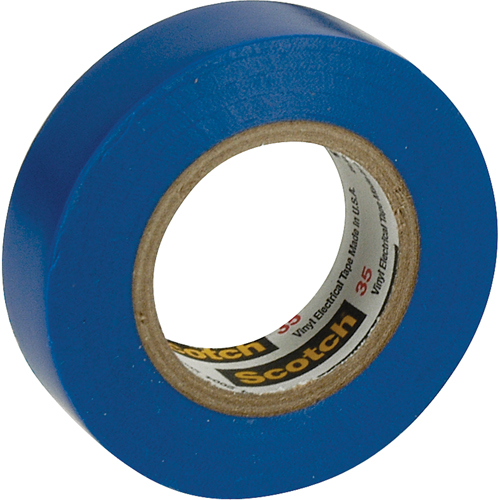 Rubans en vinyle pour codage en couleurs 35 Scotch, 12,7 mm (1/2") x 20,1 m (66'), Bleu, 7 mils Waymarc Industries Inc