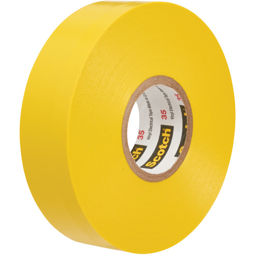 Rubans en vinyle pour codage en couleurs 35 Scotch, 12,7 mm (1/2") x 6,1 m (20'), Jaune, 7 mils Waymarc Industries Inc