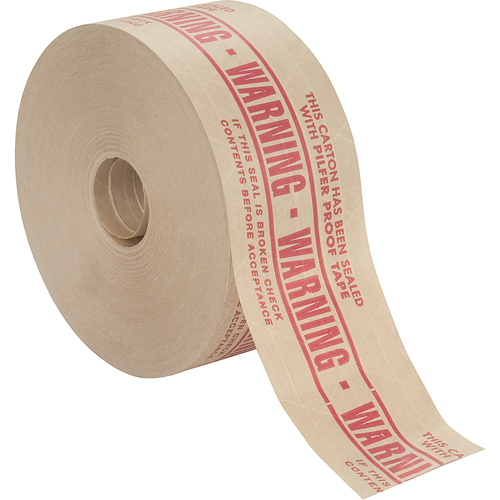 Pre-Printed Gummed Tapes, 72 mm (2-4/5") x 137 m (449.475'), Kraft Waymarc Industries Inc