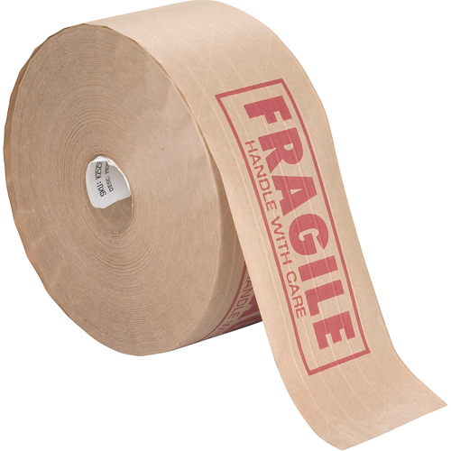 Pre-Printed Gummed Tapes, 76 mm (3") x 137 m (449.475'), Kraft Waymarc Industries Inc