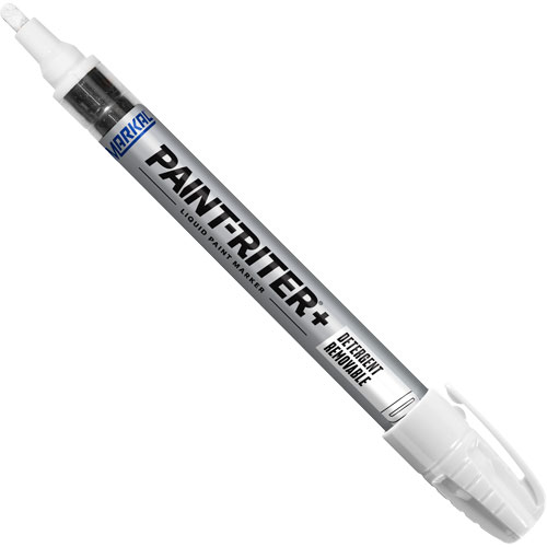 Marqueur &agrave; peinture nettoyable au d&eacute;tergent Paint-Riter+, Liquide, Blanc Waymarc Industries Inc