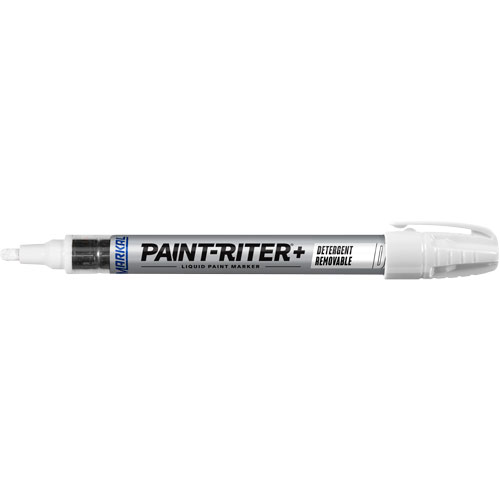 Marqueur &agrave; peinture nettoyable au d&eacute;tergent Paint-Riter+, Liquide, Blanc Waymarc Industries Inc
