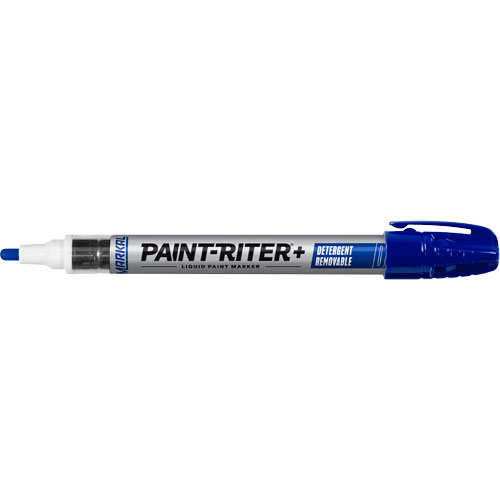 Marqueur &agrave; peinture nettoyable au d&eacute;tergent Paint-Riter+, Liquide, Bleu Waymarc Industries Inc