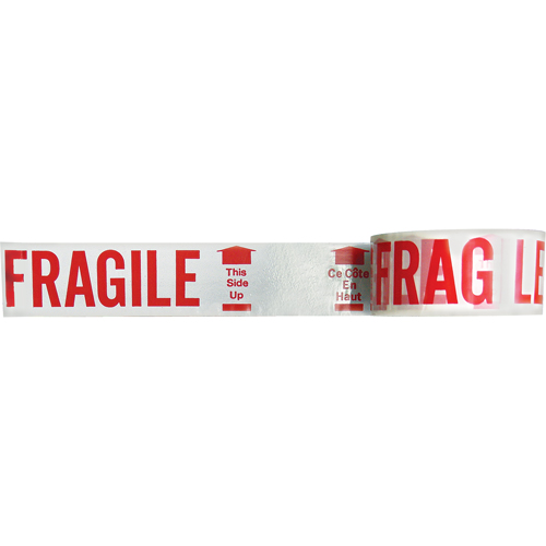 Bilingual Printed Tape – Fragile This Side Up , Red on White Waymarc Industries Inc