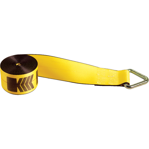Winch Straps, Delta Ring, 4" W x 30' L, 5400 lbs. (2450 kg) Working Load Limit Waymarc Industries Inc