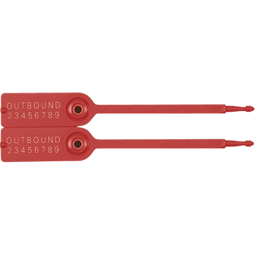 Gemini&reg; Tote Seals, 7-1/4", Plastic, Pull-Through Waymarc Industries Inc